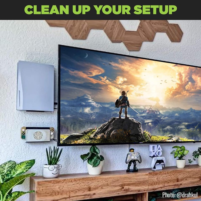 HIDEit Mounts Switch Wall Mount - American Company, Steel Mount for Nintendo Switch and Nintendo Switch OLED to Safely Store Your Switch Console - Image 2